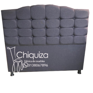 Espaldar para base cama color gris