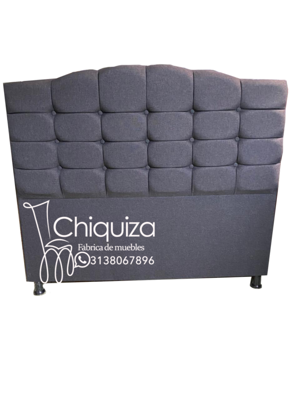 Espaldar para base cama color gris