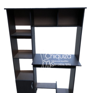 Mueble de computador con biblioteca